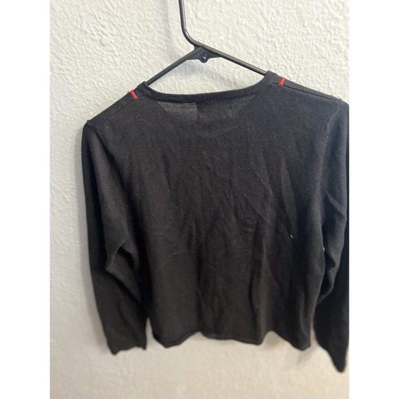 Studio Joy Christmas Cardigan Women Size PM Button Up Poinsettia - Picture 4 of 6